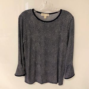Michael Kors Navy/White Blouse